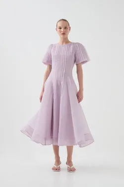 Nova Pleated Midi Dress