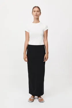 Minimal Column Skirt - Black
