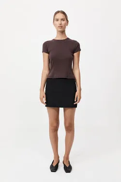 Silk Mini Skirt - Black