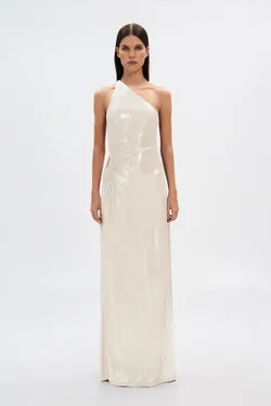 THE 'SABINE' FOIL JERSEY DRESS