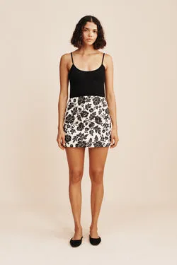 ROMEO MINI SKIRT - NOIR BLOOM