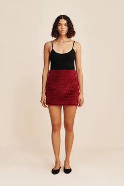 ROMEO MINI SKIRT - RED VELVET