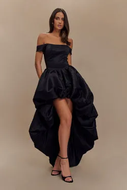 Amelia Bubble Maxi Dress - Black