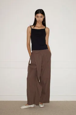 Double Layer Pant - Carob Check