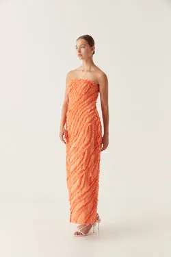 Terrene Frill Maxi Dress