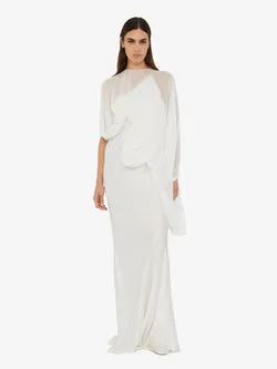 Cumulus Draped Sleeve Dress