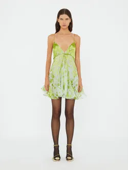 Burnout Fluted Chemise Dress