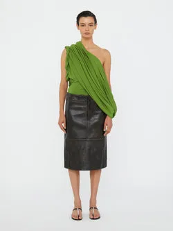 Burnished Eddie Leather Skirt