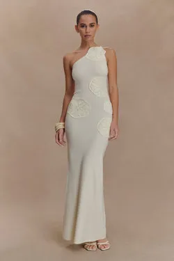 Teneika Crochet Knit Maxi Dress - Ivory