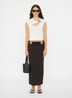 Mineral Stone Ruched Skirt