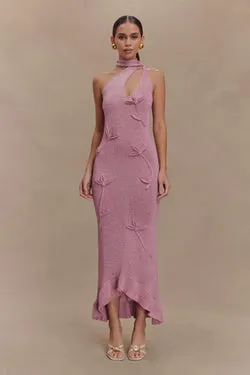 Celestino Floral Metallic Knit Maxi Dress - Pink