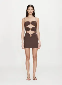 Mineral Stone Ruched Mini Dress