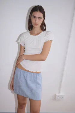 Babylock Skirt - Blue Stripe