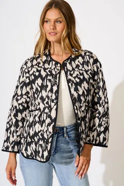 Tavana Jacket in Black and White Print