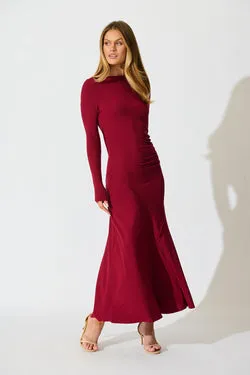 Wild Grace Maxi Dress In Wine