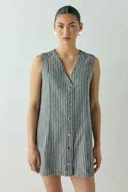 Aston Denim Mini Dress Stripe