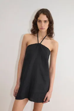 Cross Over Dress - Black