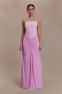 Roisin Slinky Maxi Dress - Powder Pink