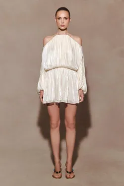 Minna Halter Mini Dress - Opal White