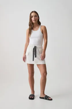 Logo Tape Twill Mini Skirt 650