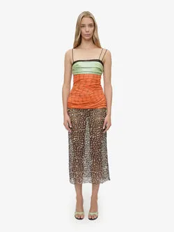 Spliced Bustier Fragment Lace Dress
