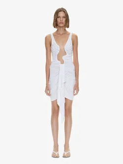 Salacia Jersey Drape Mini Dress