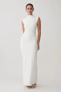 Elliot High Neck Sleeveless Maxi Dress - White