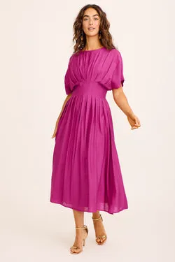 Elegance Echo Maxi Dress in Magenta