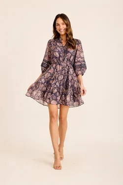 Daze Dress in Navy Floral