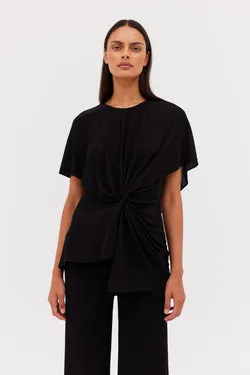BLACK JERSEY HELENA TOP