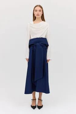 NAVY COTTON NOSTALGIA SKIRT