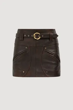 Vexa Mini Leather Skirt