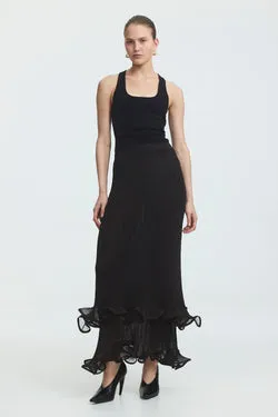 Agata Ruffle Knit Midi Skirt
