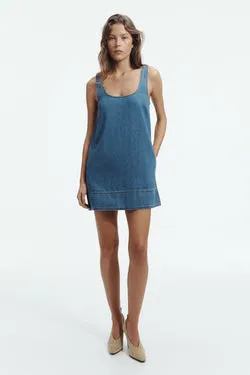 Caserta Logo Denim Mini Dress