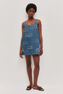Electra Logo Denim Mini Dress