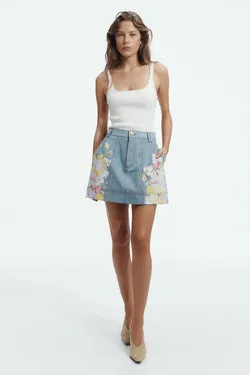 Daisy Denim Mini Skirt