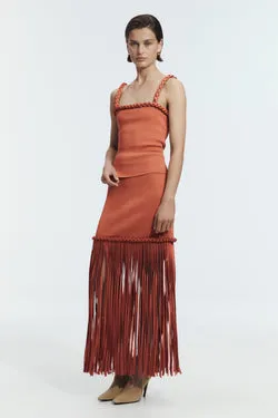 Ribiona Knit Midi Skirt