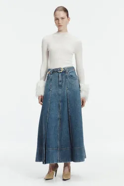 Viva Denim Midi Skirt