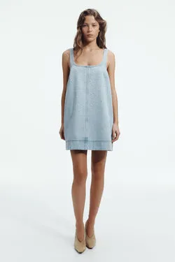 Lucina Stud Denim Mini Dress
