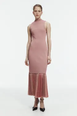 Sofina Knit Tassel Midi Dress
