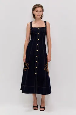 Elora Denim Midi Dress