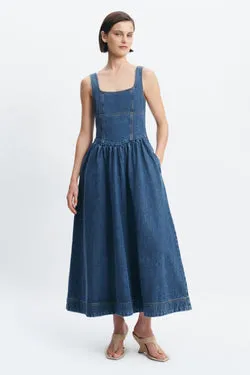 Olivia Denim Maxi Dress