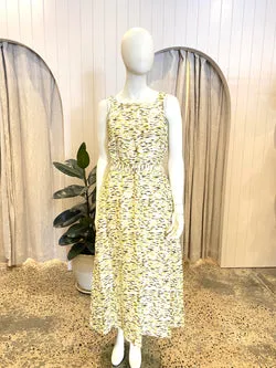 Elka Collective Mari Midi Dress in Citrus Print — Size 8