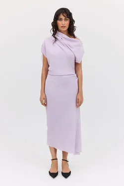 LILAC SILK CDC DECODE DRESS
