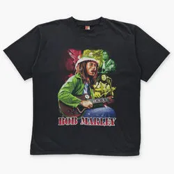 Vintage Bob Marley CARIBBEAN SURF Double Sided Rap Tee (XL)
