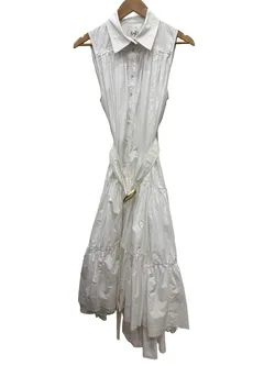 Aje White Tiered Dress 10