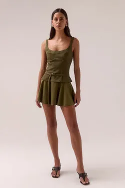 DEMI MINI DRESS - OLIVE