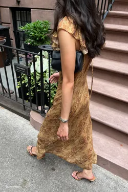 Etta Sheer Midi Dress Snake