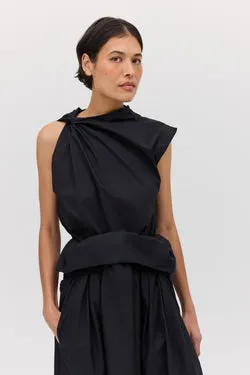 BLACK COTTON YANG TOP