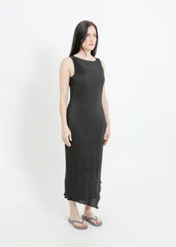 WILLOW PLEAT DRESS / BLACK